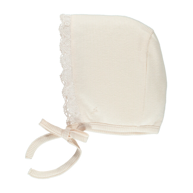Organic Bebe Bonnet, Rose Petal - Hats - 1