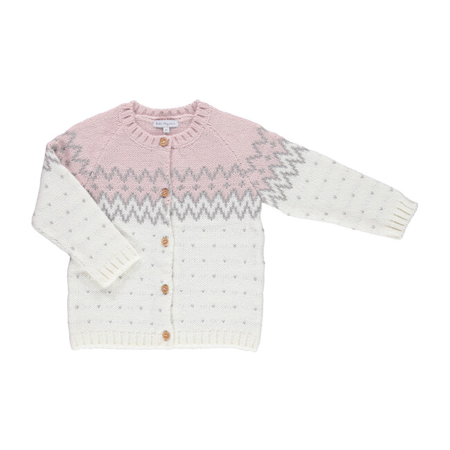 Lily Cardigan, Pink Nordic - Sweaters - 1