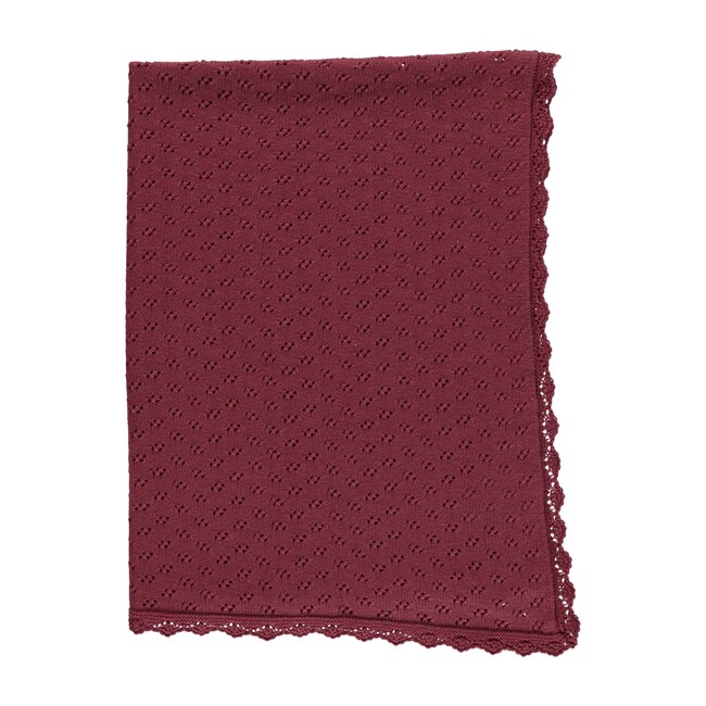 Ida Blanket, Burgundy Knit
