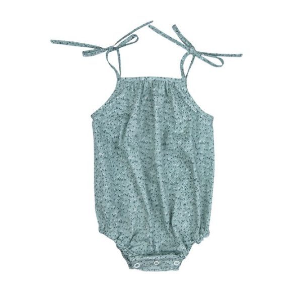 Amina Romper, Green Ground - Onesies - 1