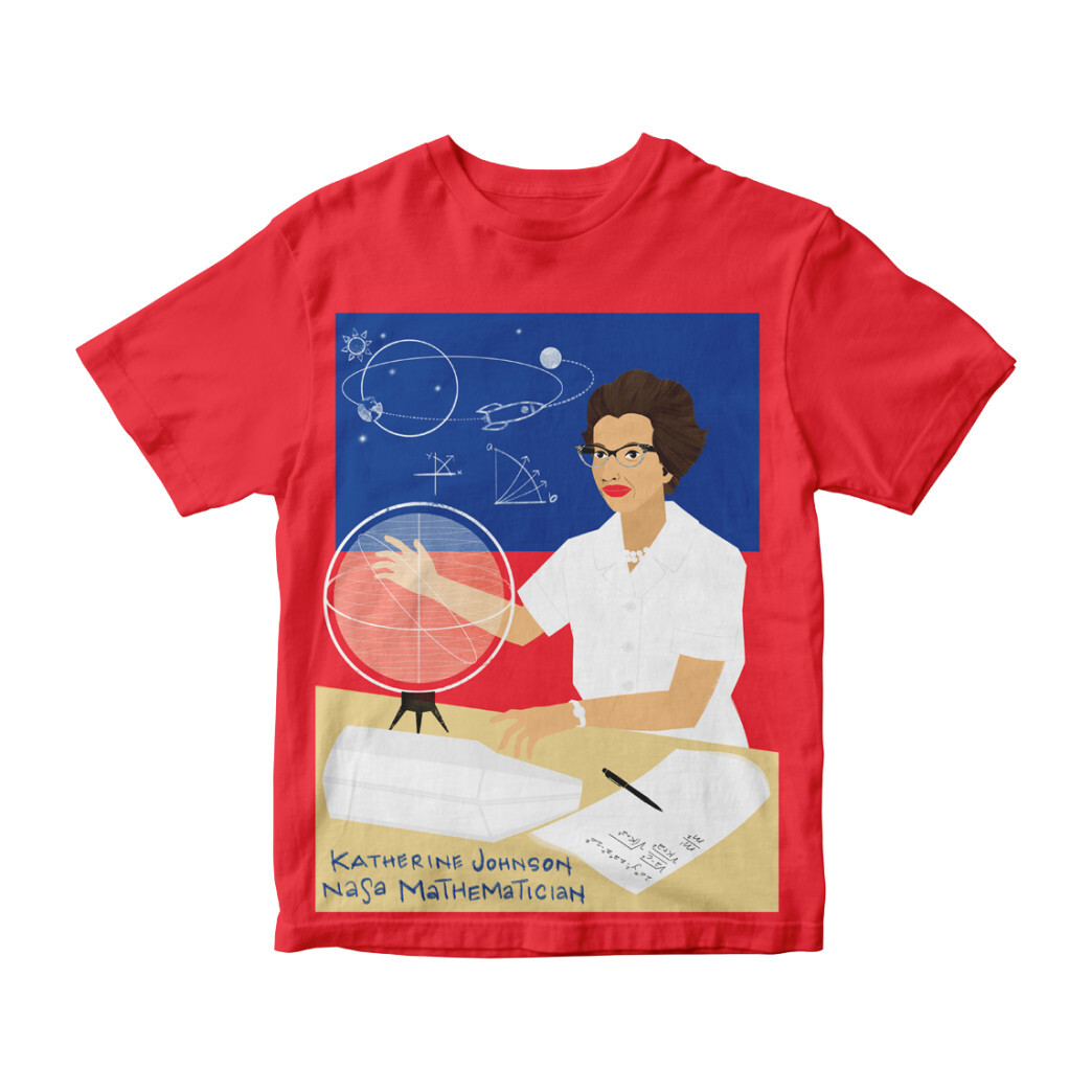 Katherine Johnson Trailblazer Tee, Red