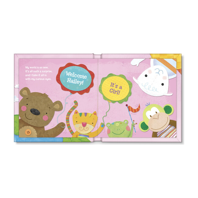 Hello World! Personalized Baby Book, Pink