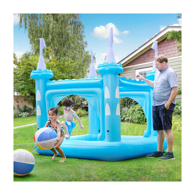 Water Fun Castle Inflatable Kiddie Pool, Blue