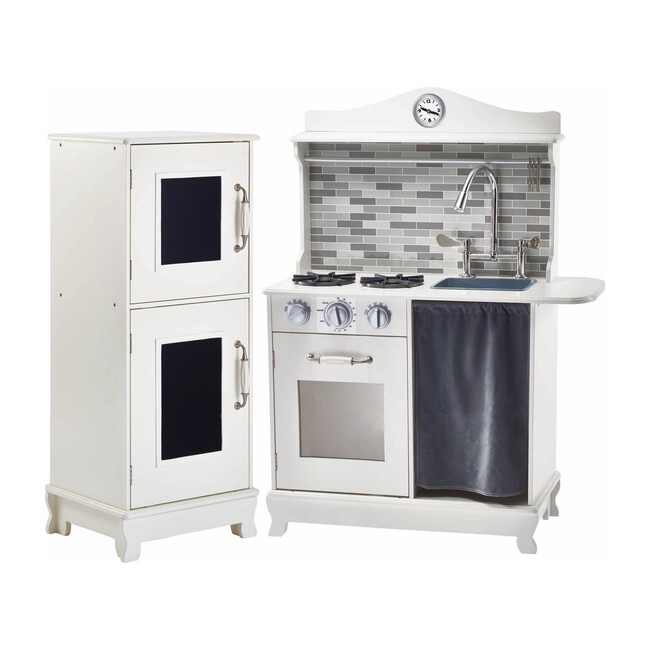 white retro play kitchen
