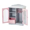 Polka Dots Princess 18" Doll Fancy Closet with 3 Hangers, Grey - Dolls - 3