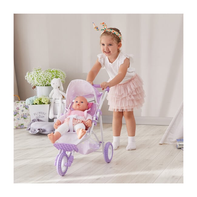 Baby Doll Jogging Stroller, Purple/Stars
