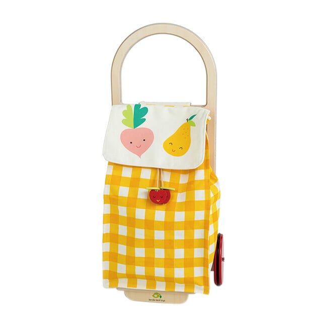 Pull Along Shopping Trolley, Yellow - Role Play Toys - 0