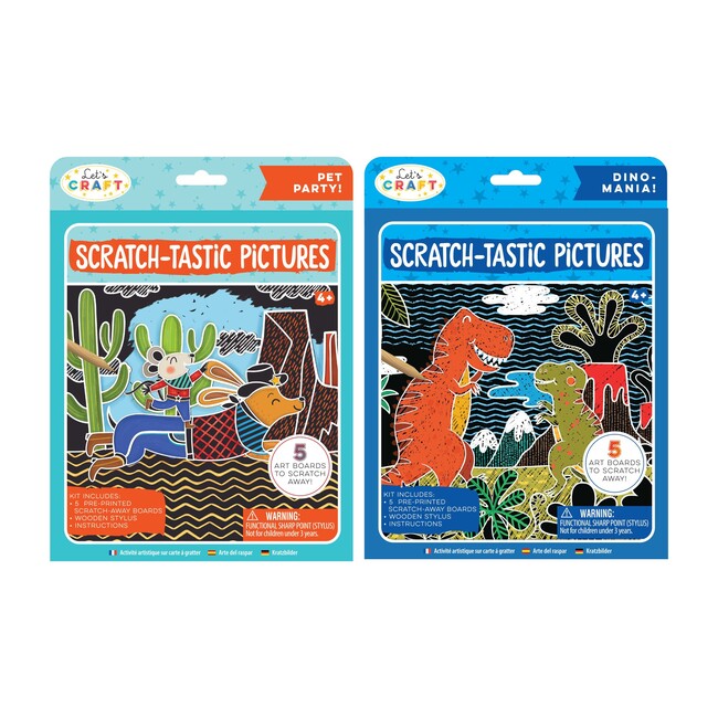 Scratch-Tastic Pictures Bundle: Pets & Dinos - Arts & Crafts - 1