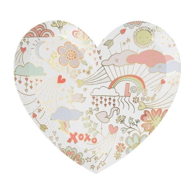 Valentine Doodle Large Plates