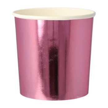 Metallic Pink Tumbler Cups