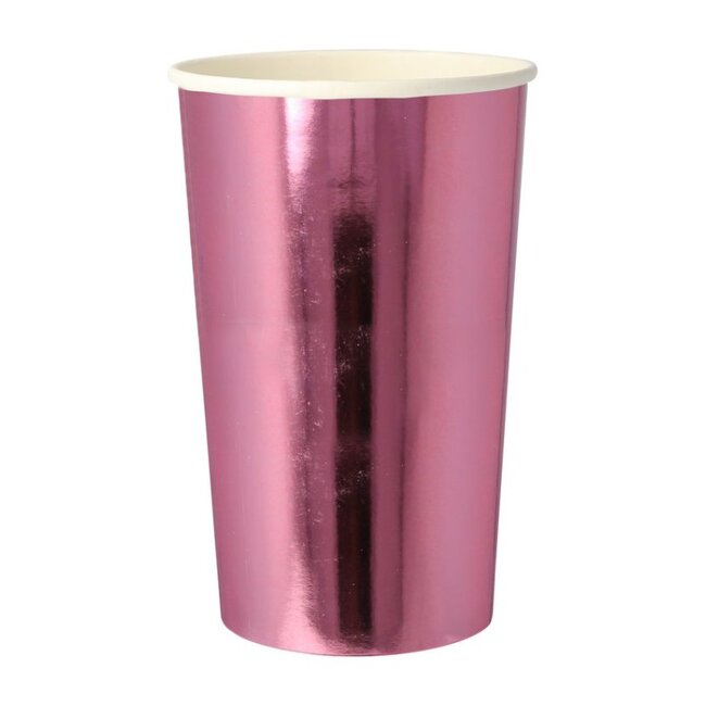 Metallic Pink Highball Cups