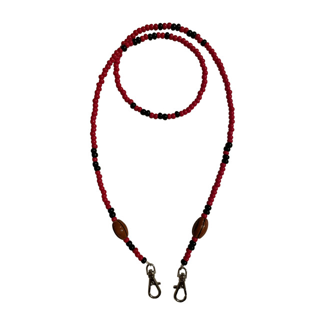 Red & Black Football Mask Chain