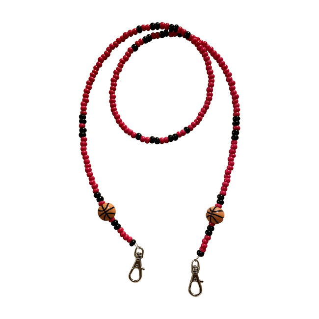 Red & Black Basketball Mask Chain