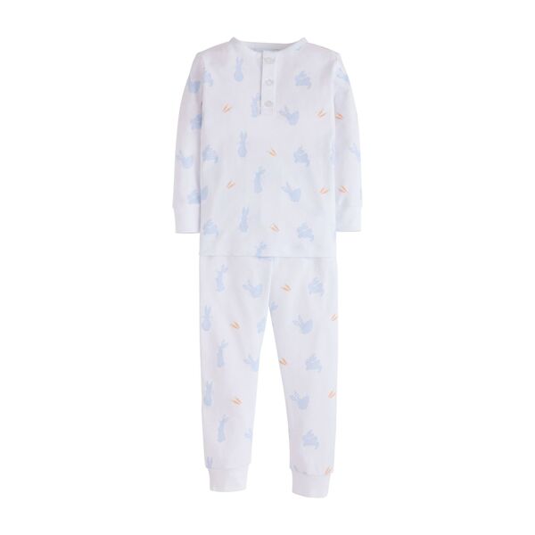 Printed Pajamas, Blue Bunny - Kids Boy Clothing Sleepwear - Maisonette