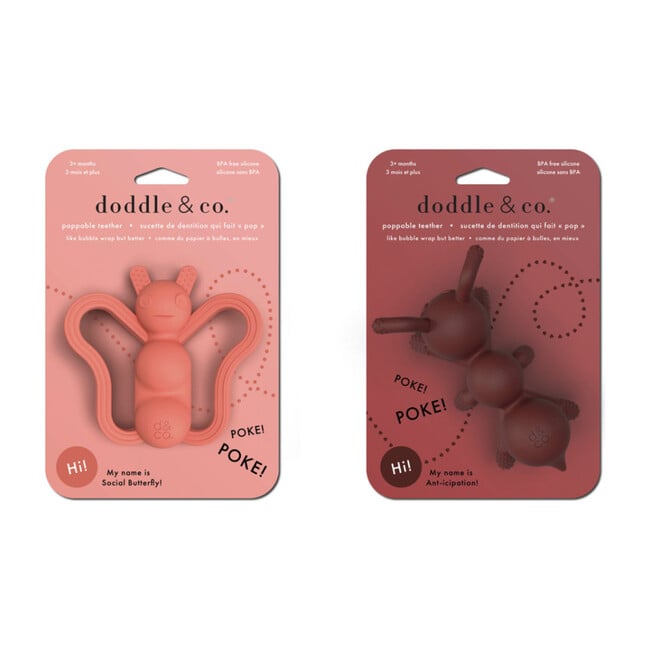 *Exclusive* Butterfly and Ant Teether, Pink