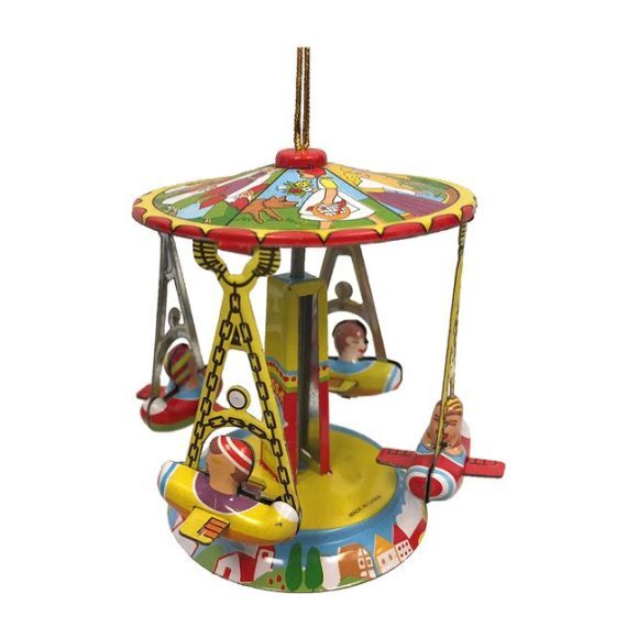 Carousel Tin Ornament, Multi