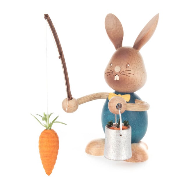 Easter Figure, Bunny Fishing For Carrots