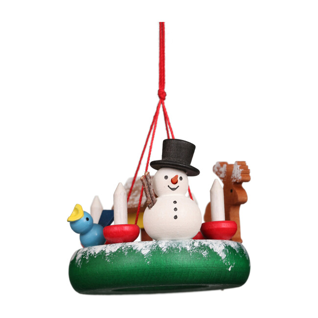 Snowman on Wreath Ornament - Ornaments - 1