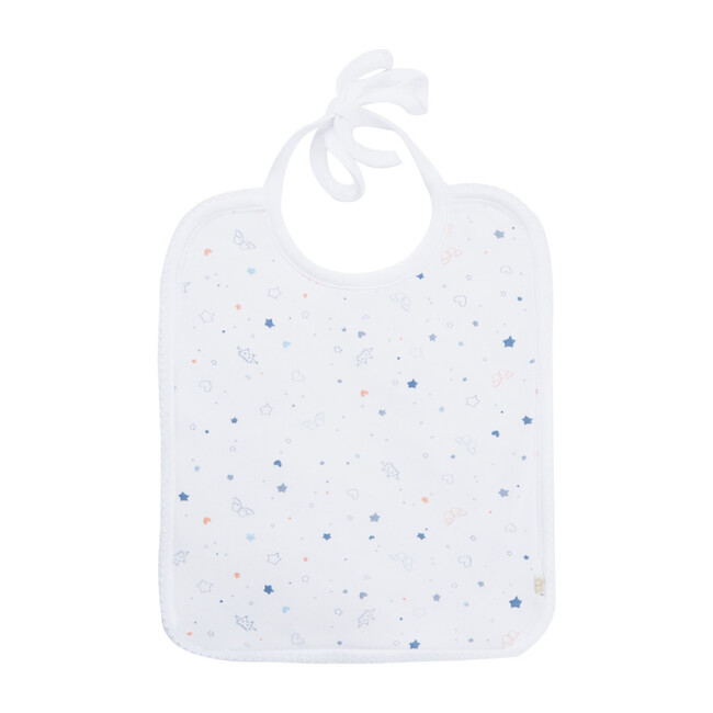 Angel wing Print Hat Bib & Mittens Set, Blue