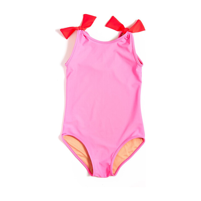 Tie Shoulder One Piece, Palm Beach Pink