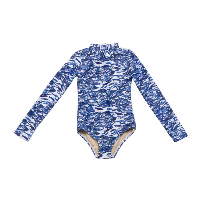 Mini Kelly Long Sleeve One Piece, Nazare Wave - One Pieces - 1