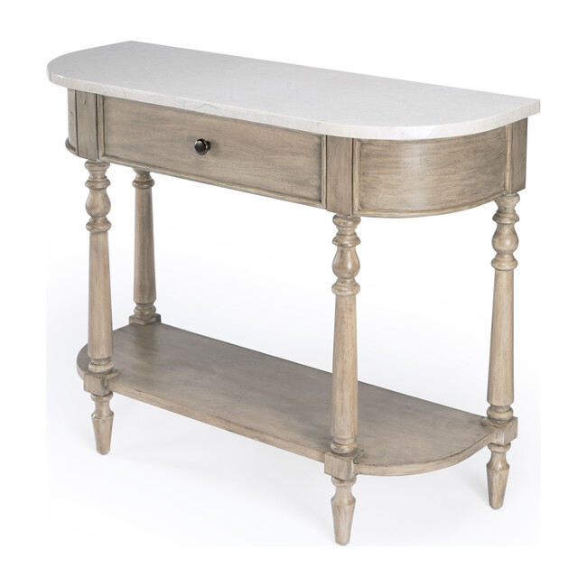Danielle Marble Console Table, Sandalwood Beige
