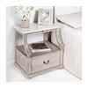 Danielle Marble Nightstand, Gray - Nightstands - 3