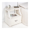 Danielle Marble Nightstand, White - Nightstands - 3