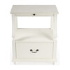Danielle Marble Nightstand, White - Nightstands - 4
