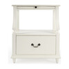 Danielle Marble Nightstand, White - Nightstands - 5