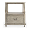 Danielle Marble Nightstand, Gray - Nightstands - 6