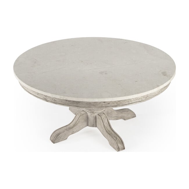 Danielle Marble Coffee Table, Rustic Gray
