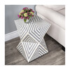 Anais Bone Inlay End Table, White/Grey - Accent Tables - 2