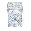 Anais Bone Inlay End Table, White/Blue - Accent Tables - 3