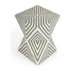 Anais Bone Inlay End Table, White/Grey - Accent Tables - 6