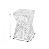 Anais Bone Inlay End Table, White/Blue - Accent Tables - 8