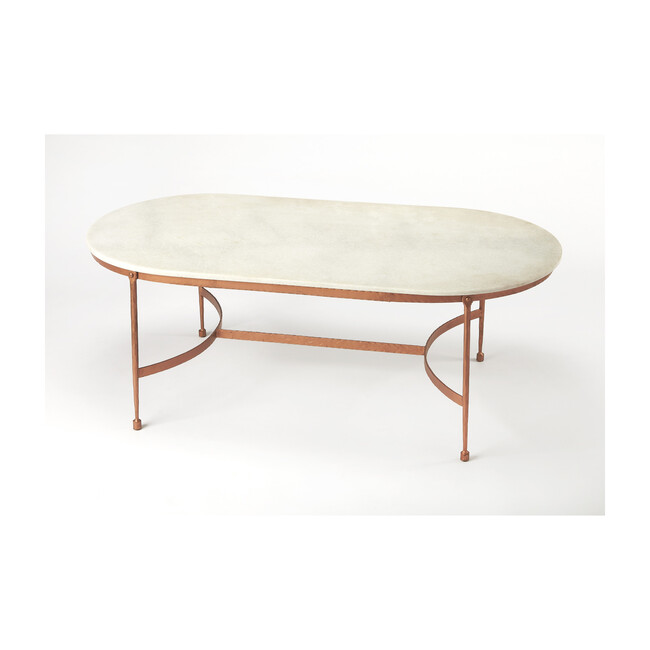 Legionary Marble Coffee Table, White