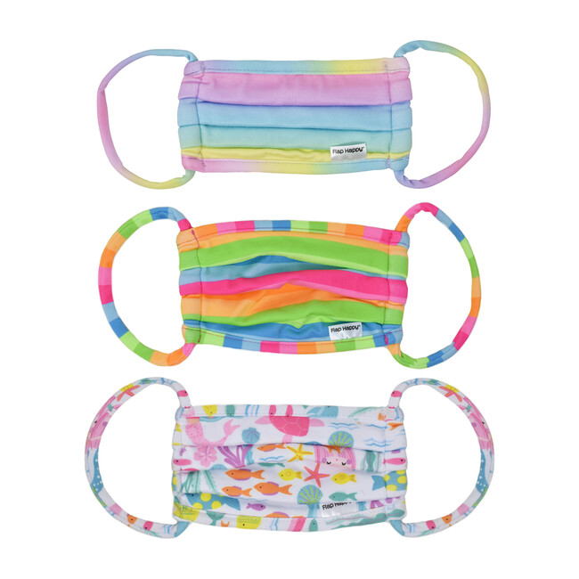 Kids Face Mack 3 pack, Rainbow Ombre, Nest Stripe & Fantasy Mermaids