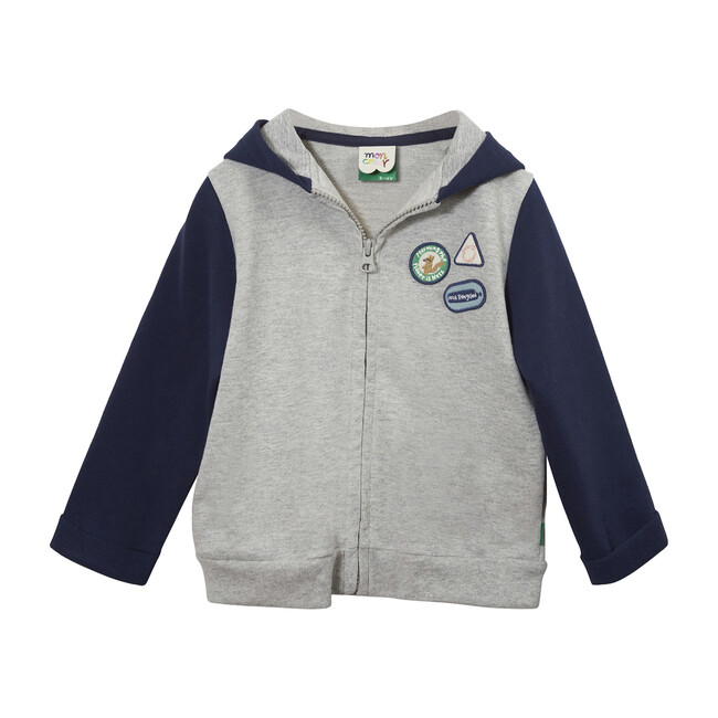 Zipped Hoodie, Light Grey