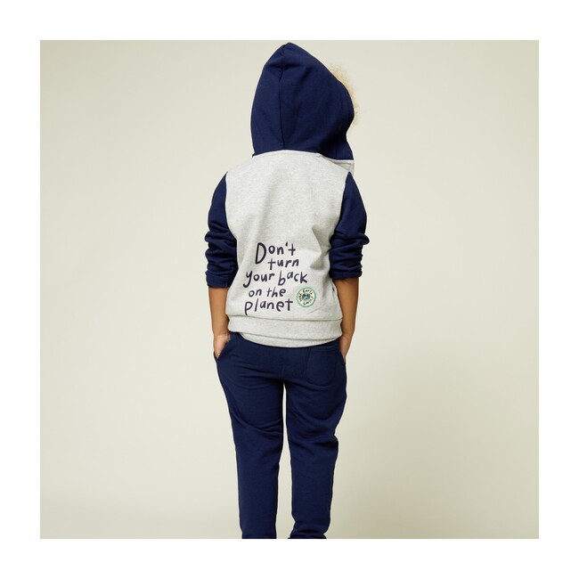 Zipped Hoodie, Light Grey
