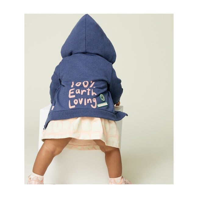 Zipped Hoodie, Blue