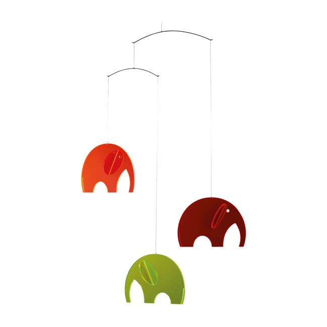 Elephants Acrylic Mobile, Bright