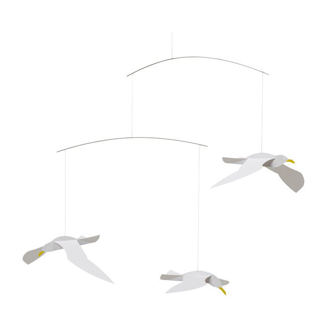 Soaring Seagull Mobile, White
