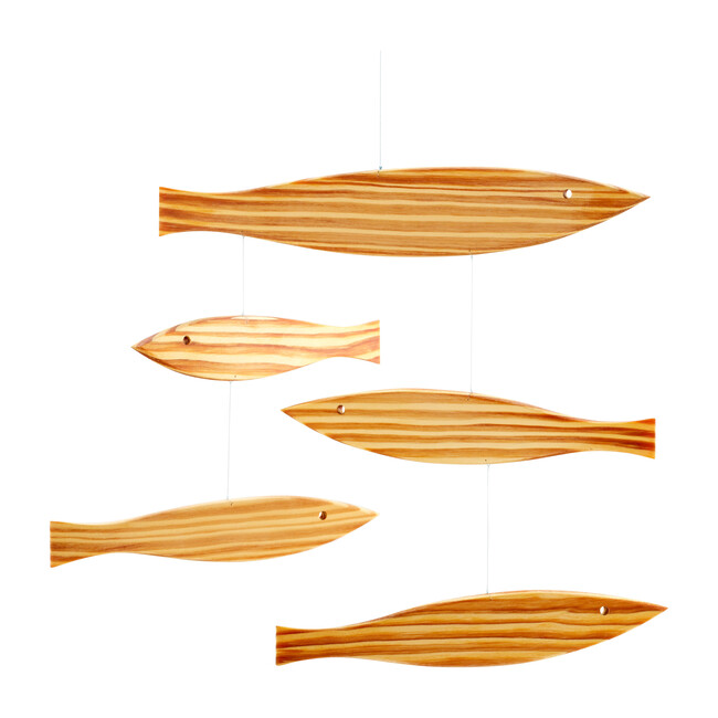 Floating Fish Mobile, Wood