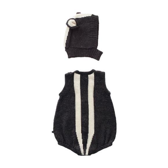 Two Piece Skunk Set, Black