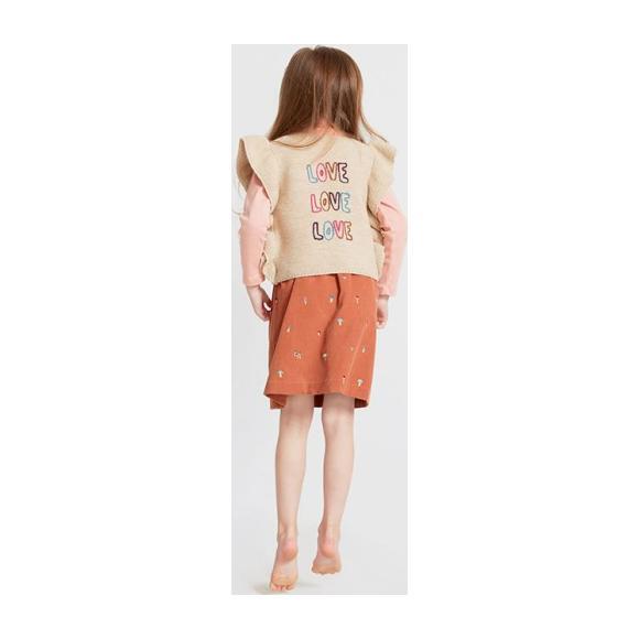 Ruffled Vest, Beige