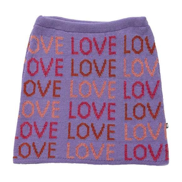 Double Skirt Lilac With Love Pattern, Purple