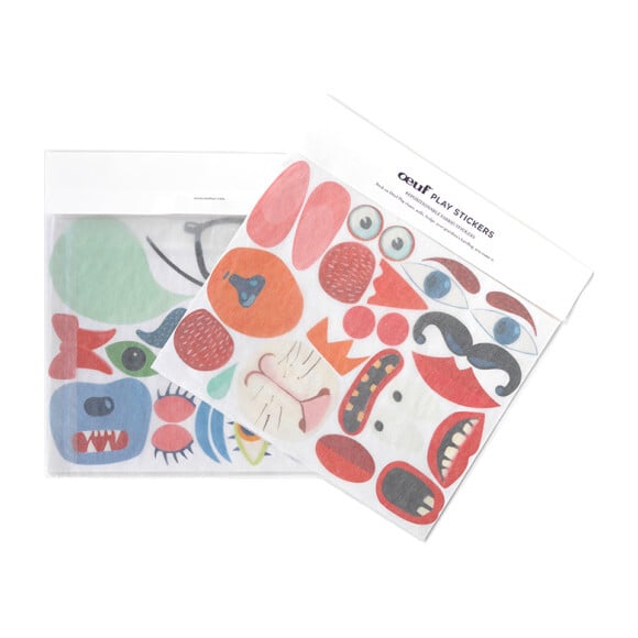 Repositionable Play Sticker Set, Faces