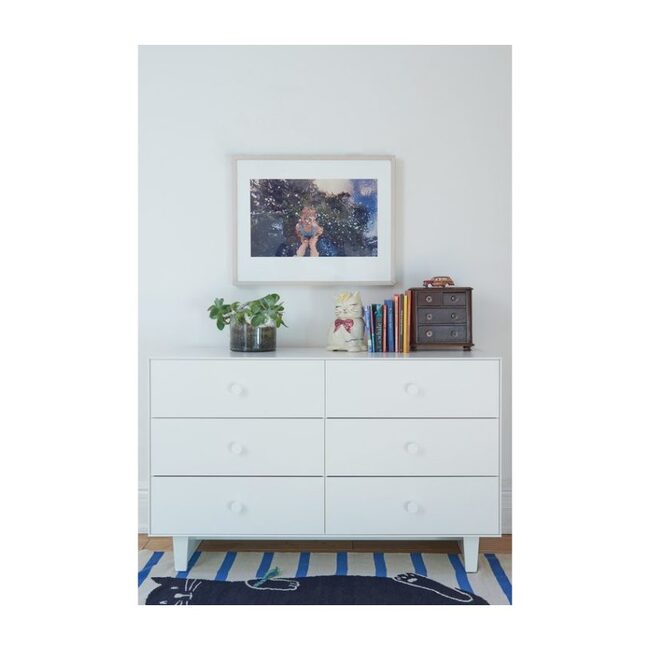 Classic Six Drawer Dresser, White - Dressers - 2
