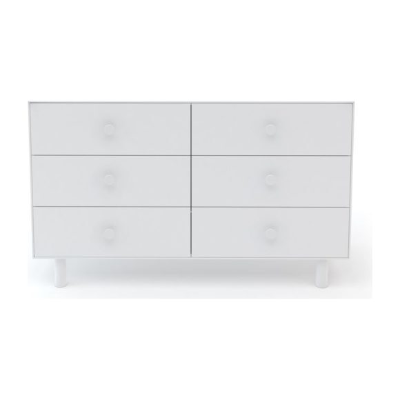 Classic Six Drawer Dresser, White - Dressers - 4